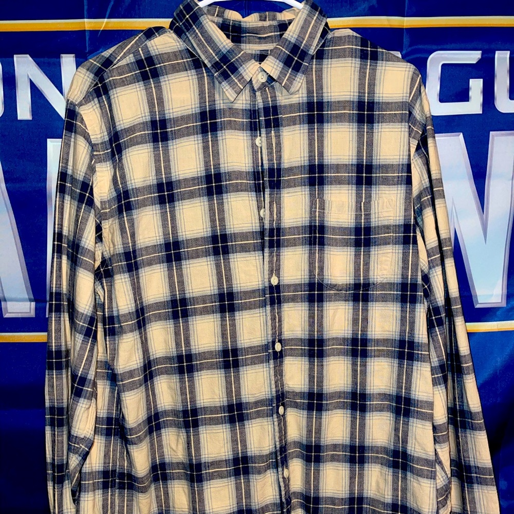 Mens J Crew Plaid Long Sleeve Button Up Shirt